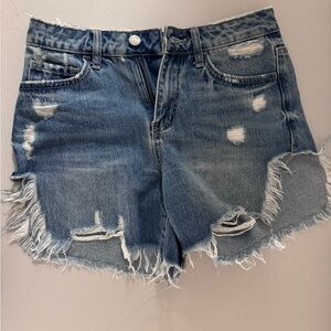 Distressed Denim Women Shorts